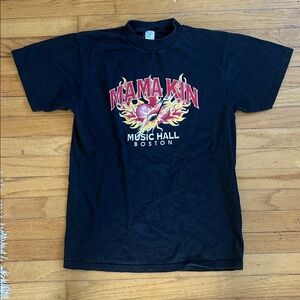 Vintage 90’s AEROSMITH MAMA KIN MUSIC HALL Boston Rock Club T Shirt Size M RARE!